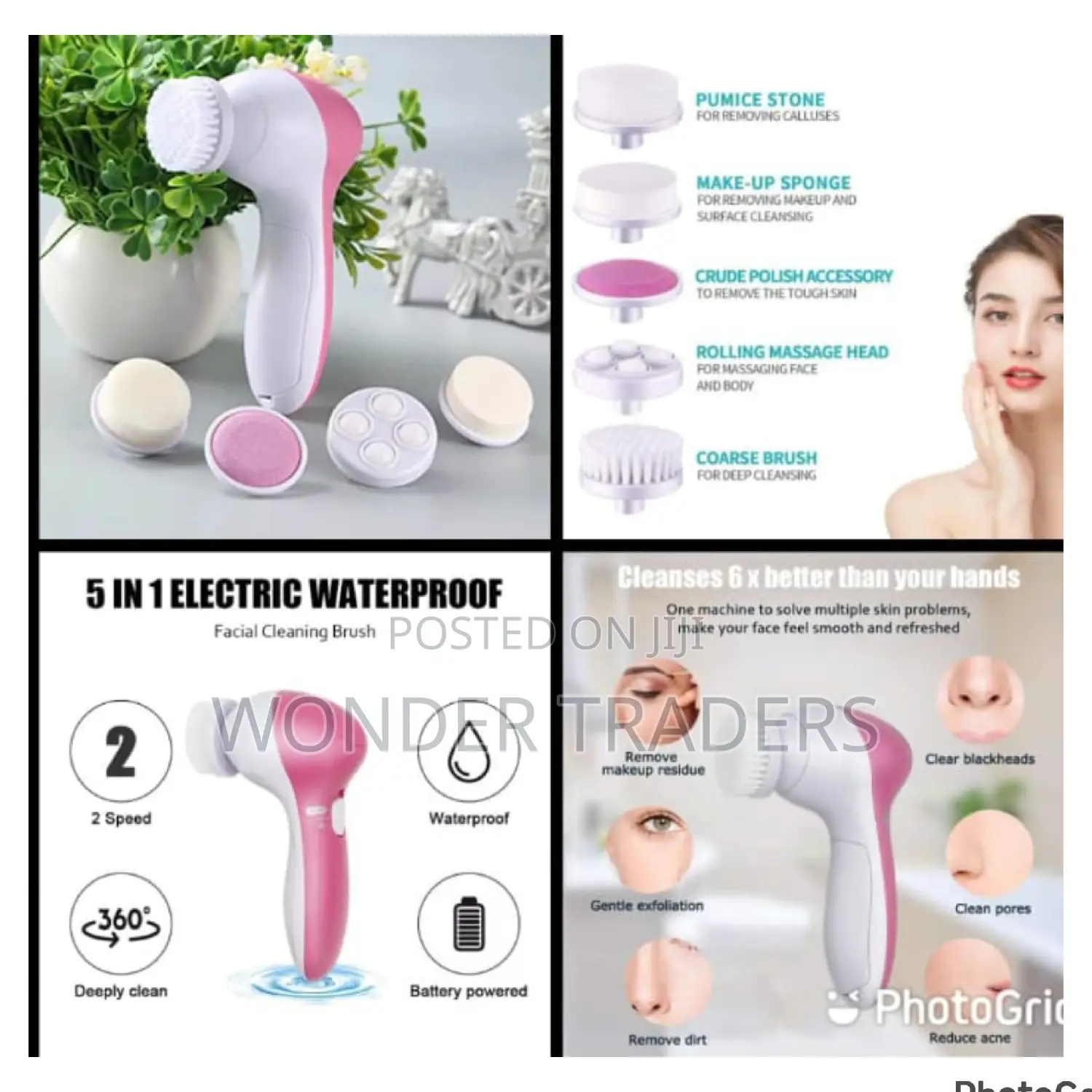 Facial Massager 5 in 1 Pore Cleaner Body Massager