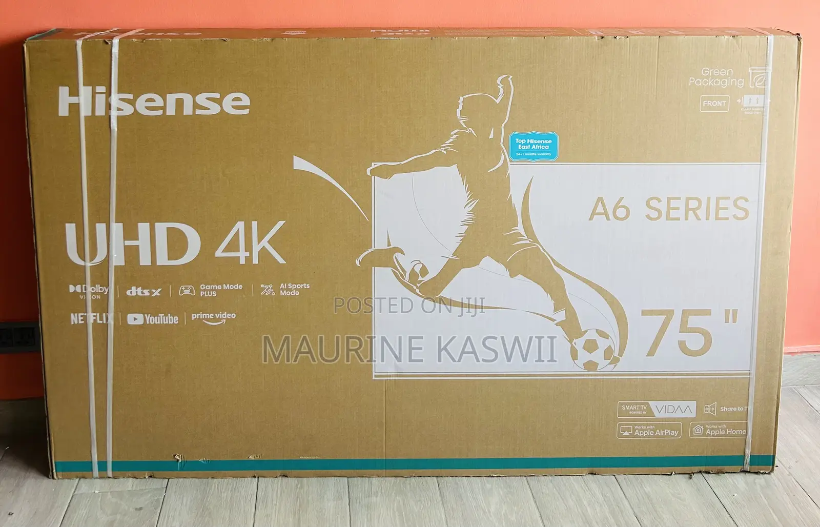 Hisense 75” Inch Uhd Smart Frameless 65a6n