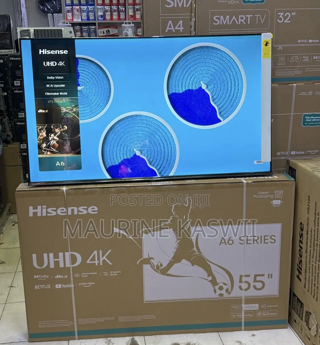 Hisense 55” Inch Uhd 55a6n Frameless (2025) Model (Vida