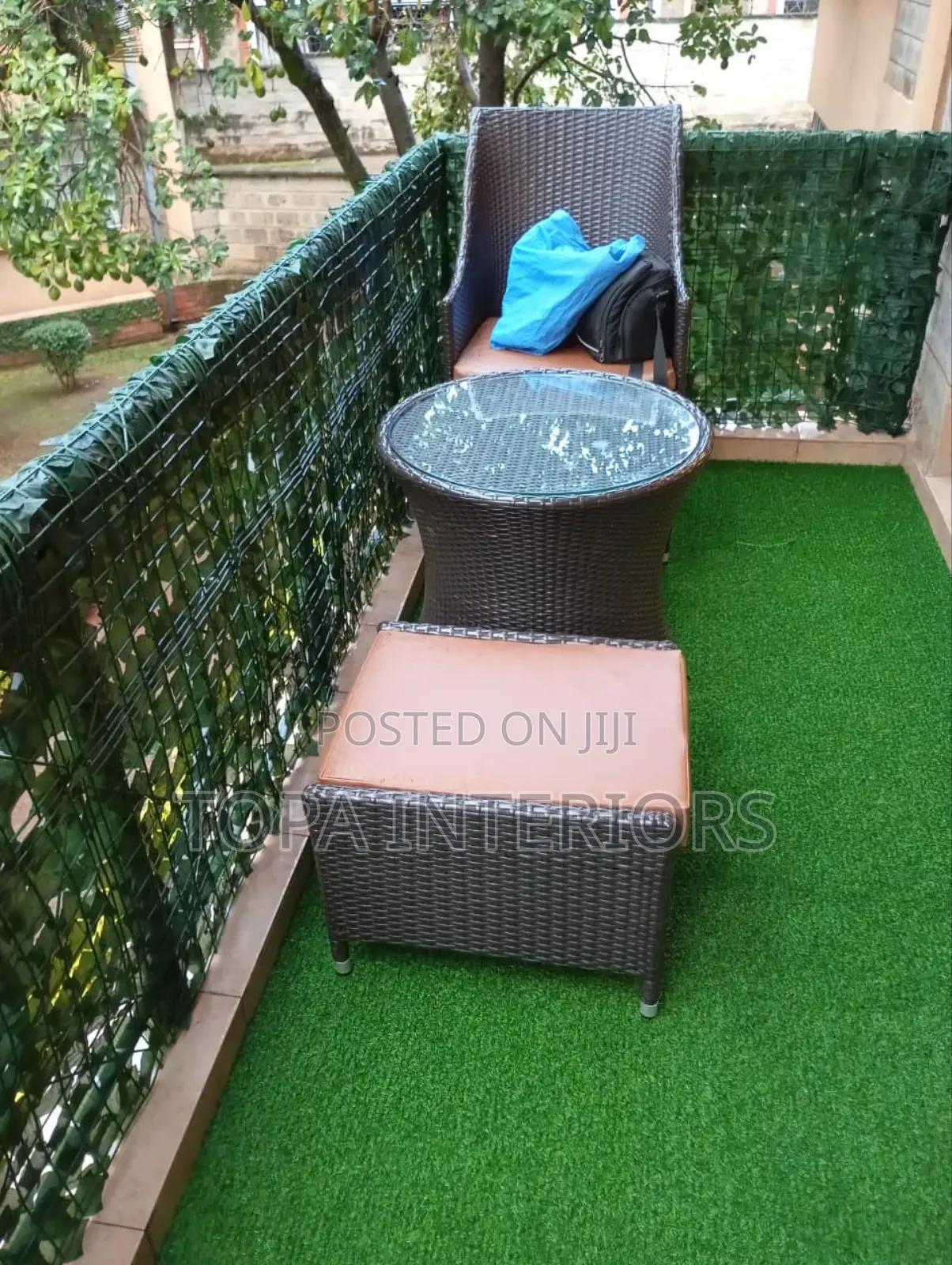 Balcony Floor Matting Artificial Green Grass Carpets Fence