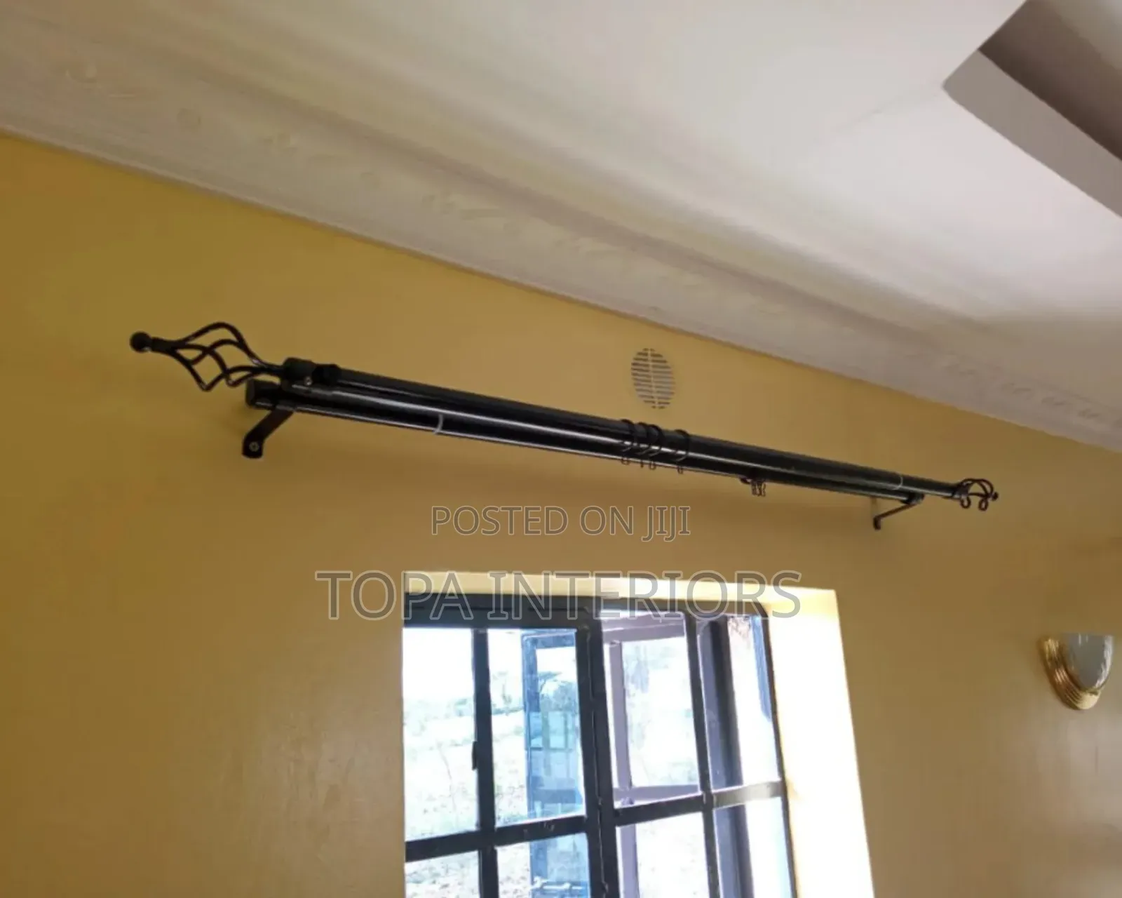 Imported Extendable Black 2m Double Generic Curtain Rods