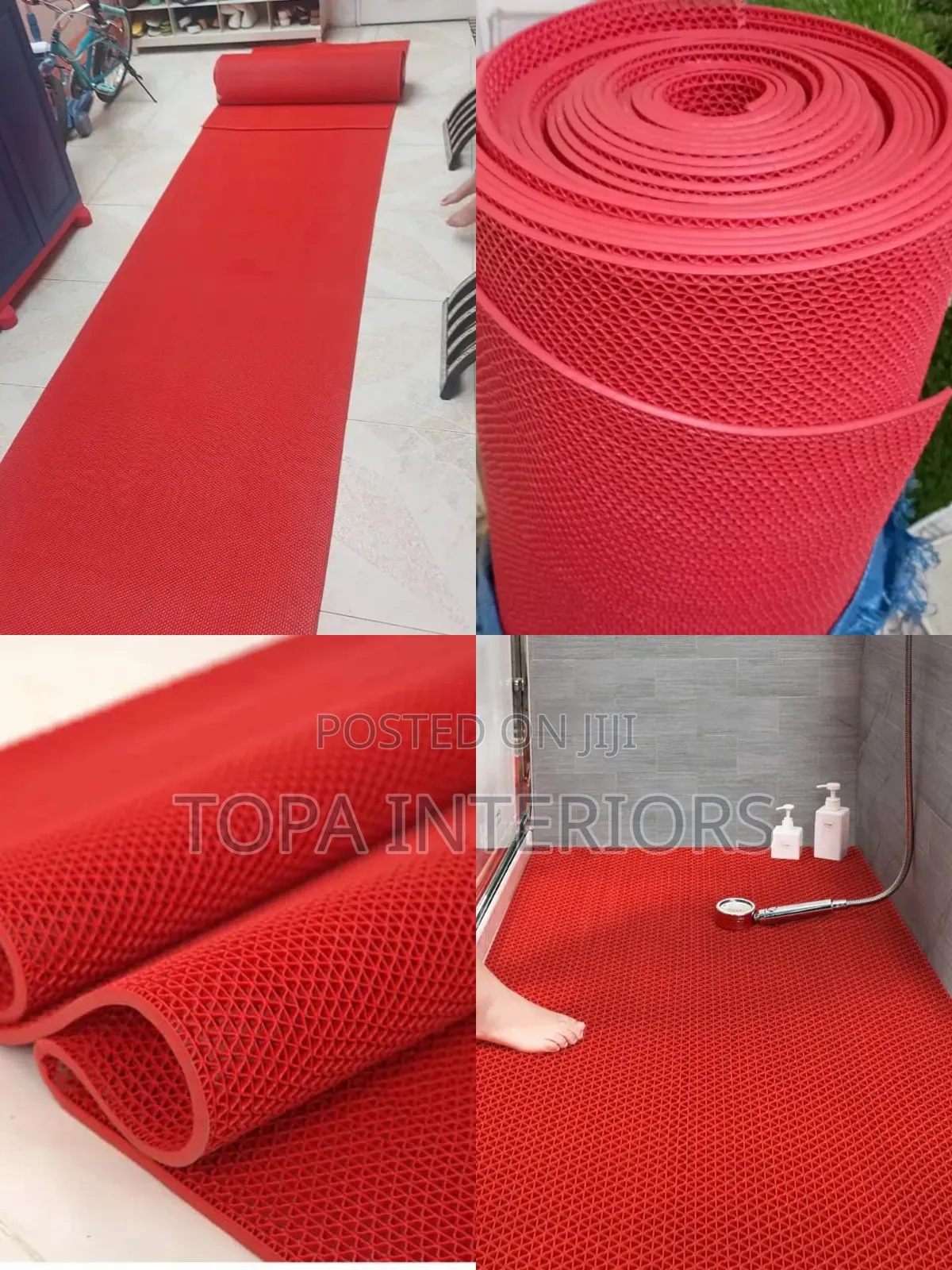 Safety Footing Poolside Matting Perforated PVC Antislip Rubber Mats