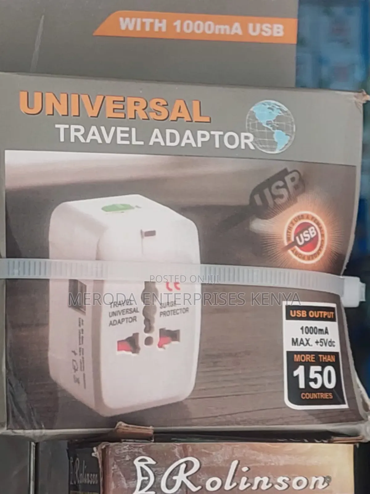 Universal Travel Adaptor With 1000ma Usb
