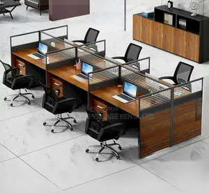 Workstation: 6-Seater Office Workstation Modular Design