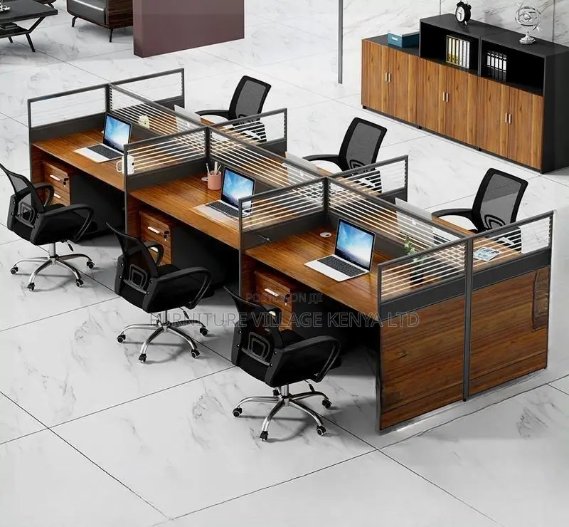 Workstation: 6-Seater Office Workstation Modular Design
