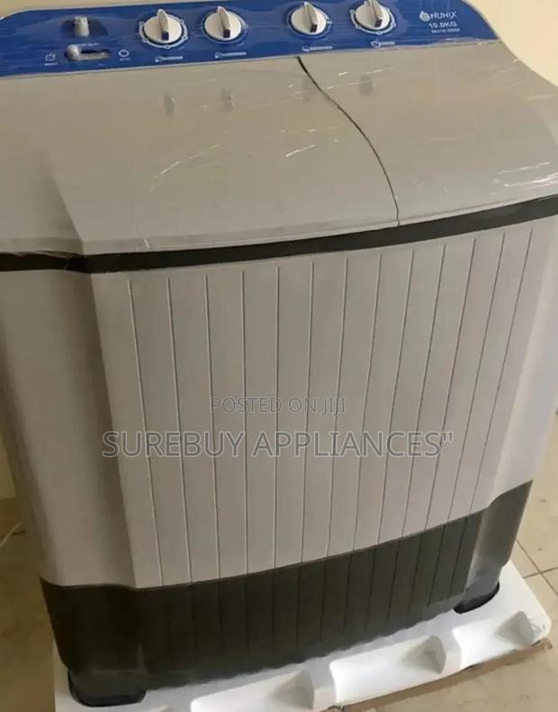 Nunix Semi-Automatic Top Load Washing Machine, 10kg Grey
