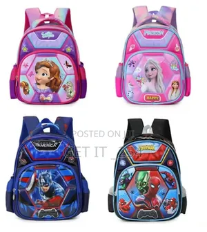 Kid's Cartoon Themed Backpacks 
Pp2-grade 3
Size: 41*30cm