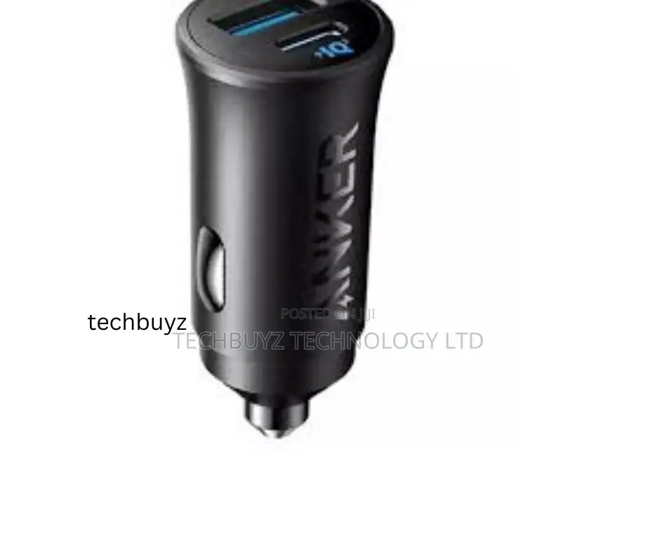 Anker Car Charger -(30w, 2 Ports) Black