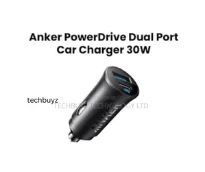Anker Car Charger -(30w, 2 Ports) Black