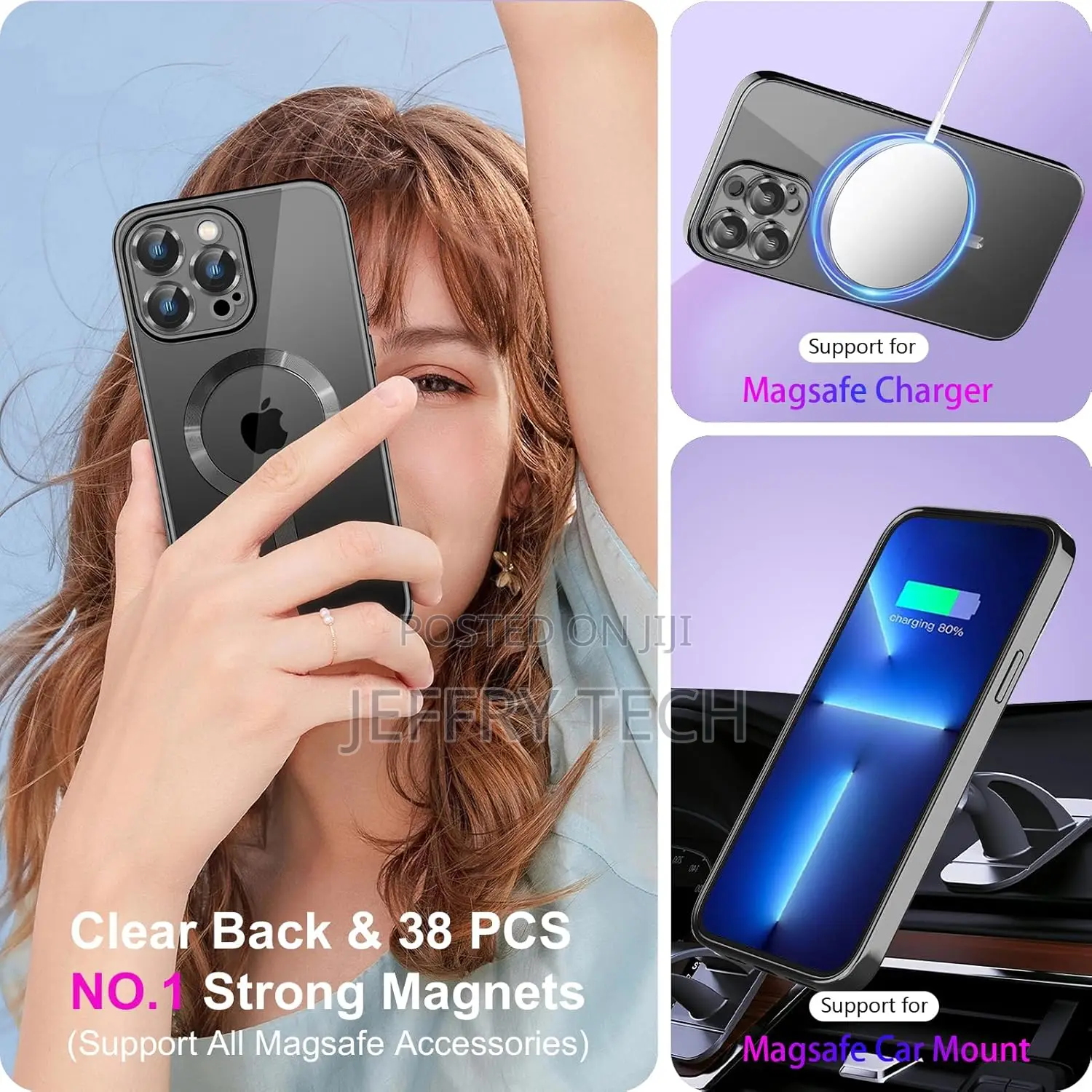 Dingkuake iPhone 15pro Max Case Magsafe Clear Phone Case