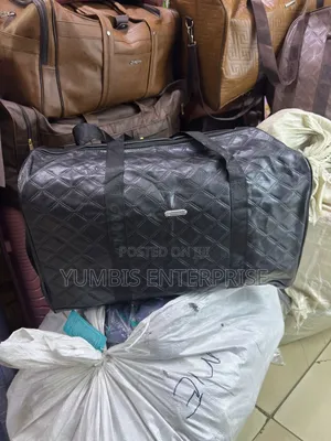 Large Size Pu Leather Duffle Bag in Black at KSH 1500
