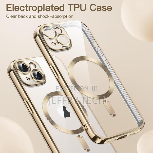 Jetech Clear Plated Magsafe Case for iPhone 14 Camera Lens - thumbnail 3