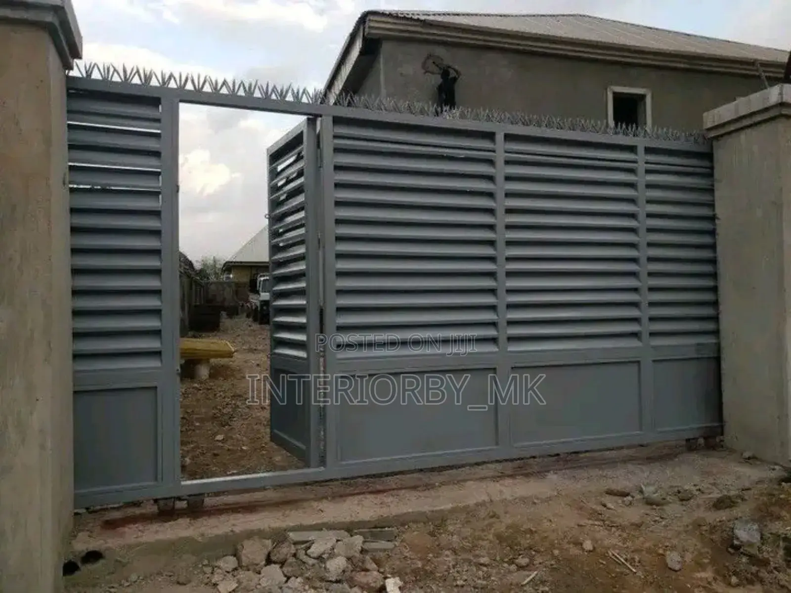 Grey Sliding Gate