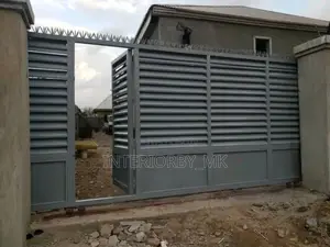 Grey Sliding Gate