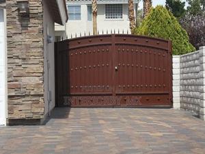 Brown Swing Gate Design - main view