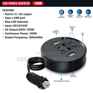 Olesson Car Power Inverter 150watts Cars Extension Cables