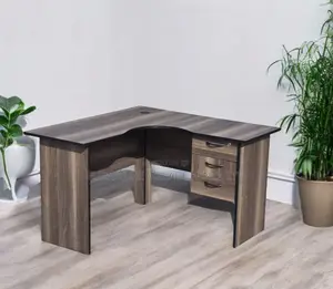 Office Desk: L-Shaped 120cm Office Desk American Walnut