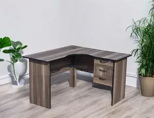 Office Desk: L-Shaped 120cm Office Desk American Walnut