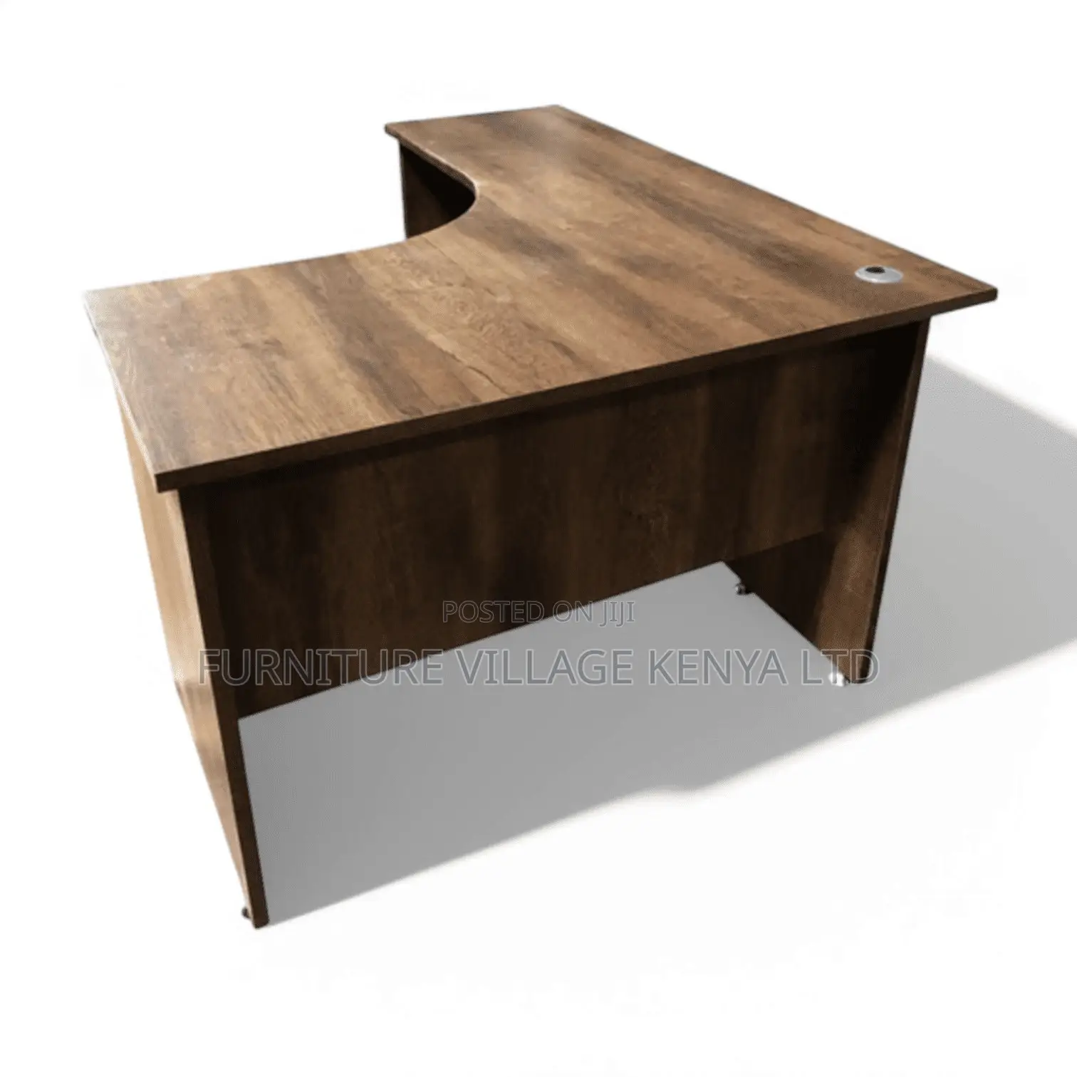 Office Desk: L-Shaped 120cm Office Desk American Walnut