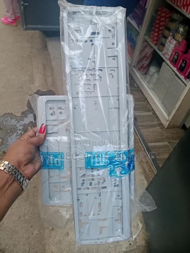 Silver Plastic License New No Plates Frame Holders