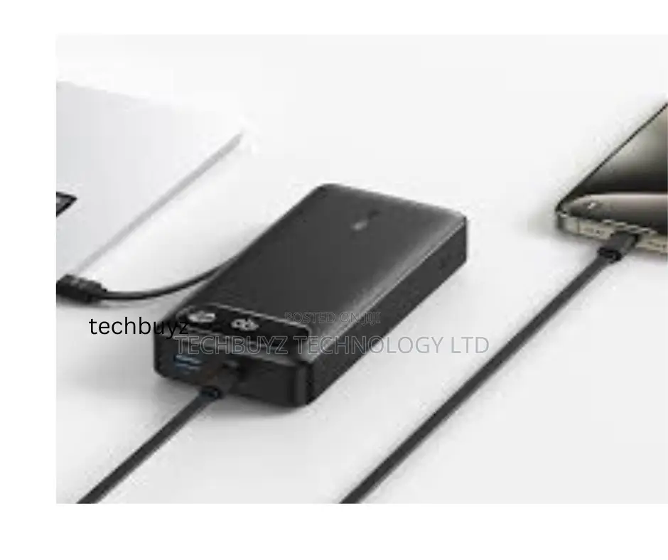 Anker Power Bank (, 87w, Built-in Usb-C Cable) -Black