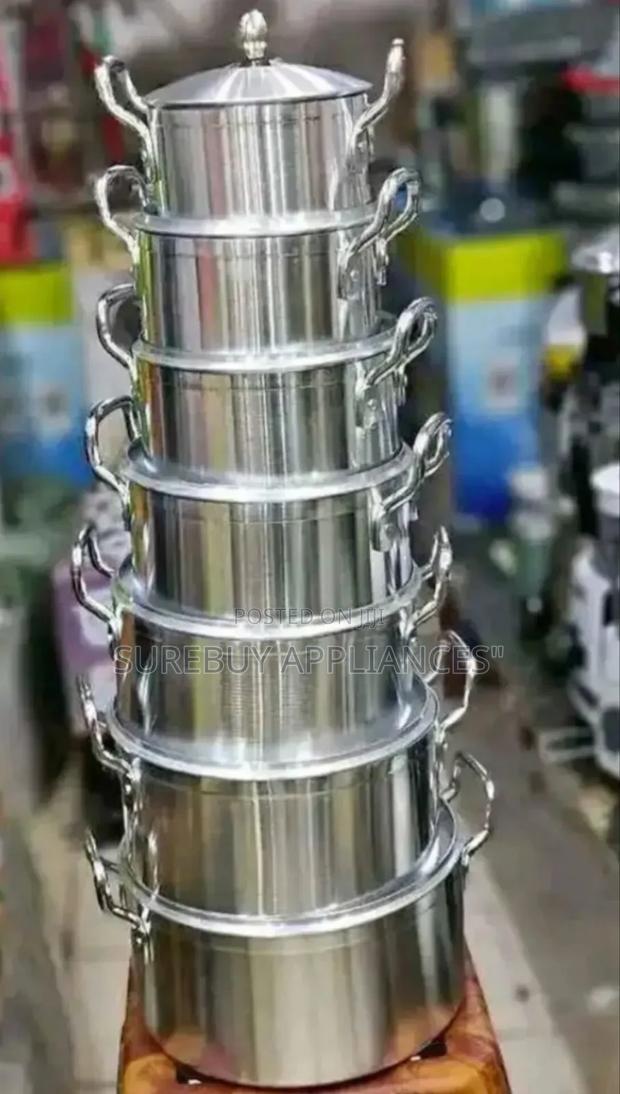 Tornado Stainless Aluminum Cookware Set Sufuria 14pcs Pots