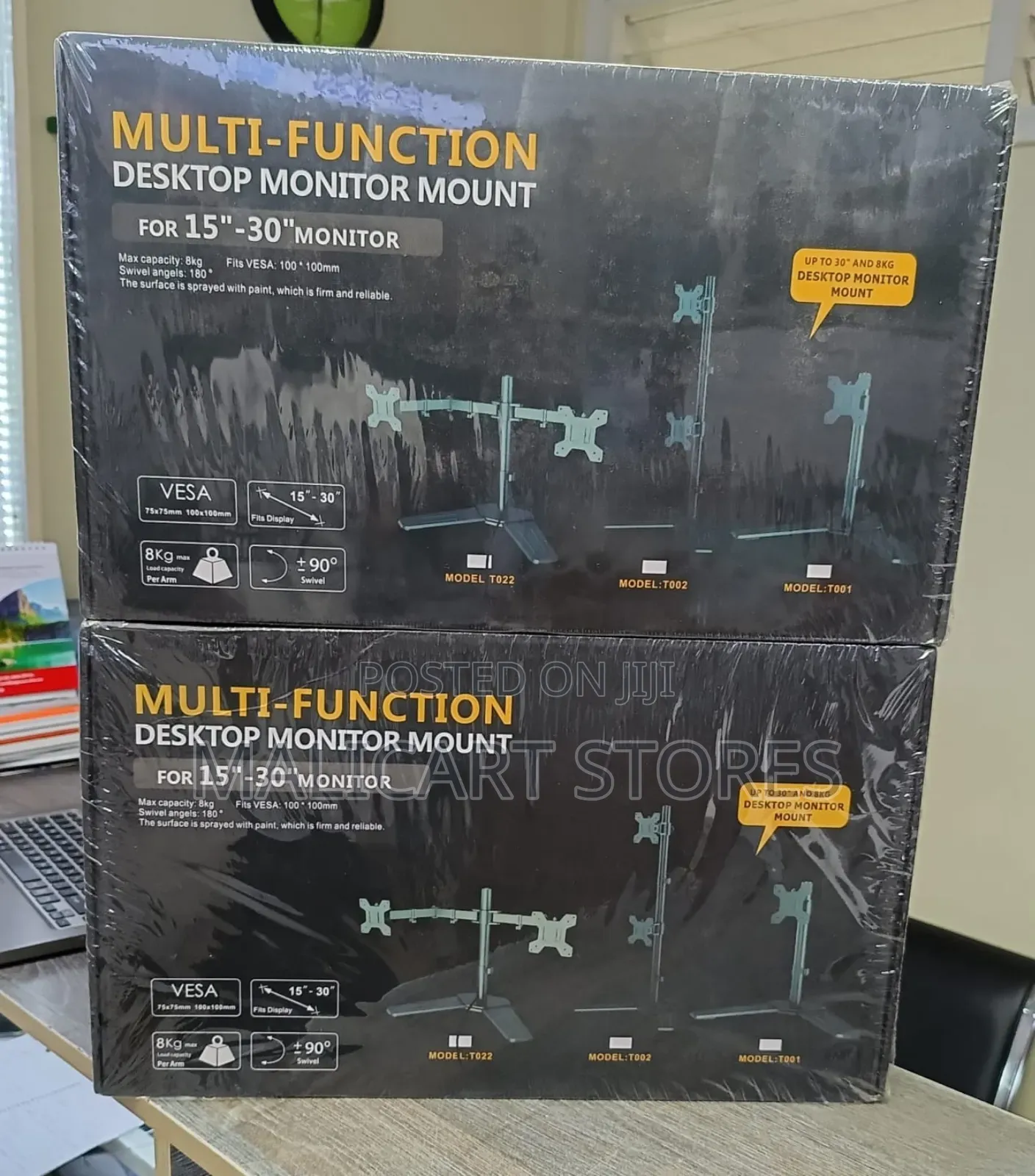 Monitor Dual/Double Arm Mount for 15"-30"Monitor