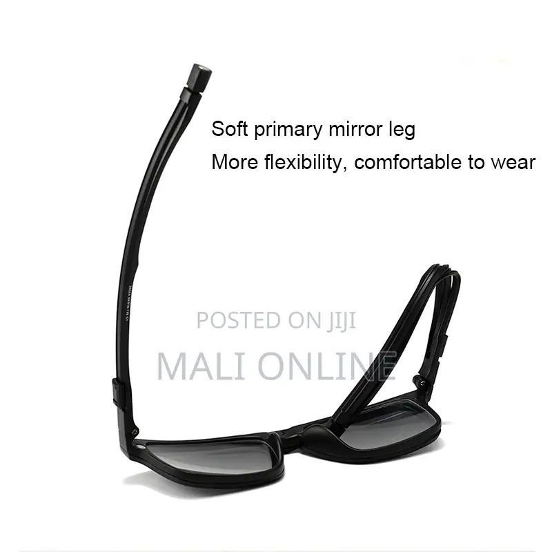 5-in-1 Magnetic Clip-on Sunglasses Tr90 Rectangle Frame