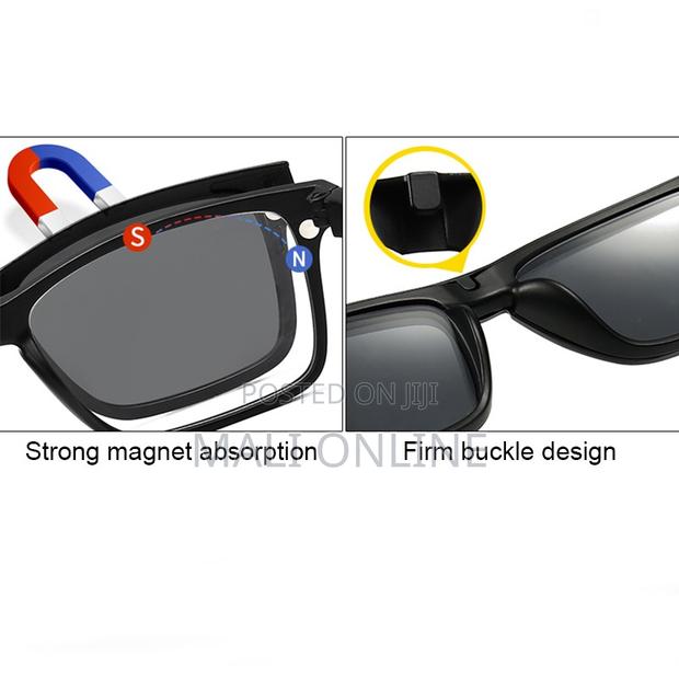 5-in-1 Magnetic Clip-on Sunglasses Tr90 Rectangle Frame - thumbnail 9