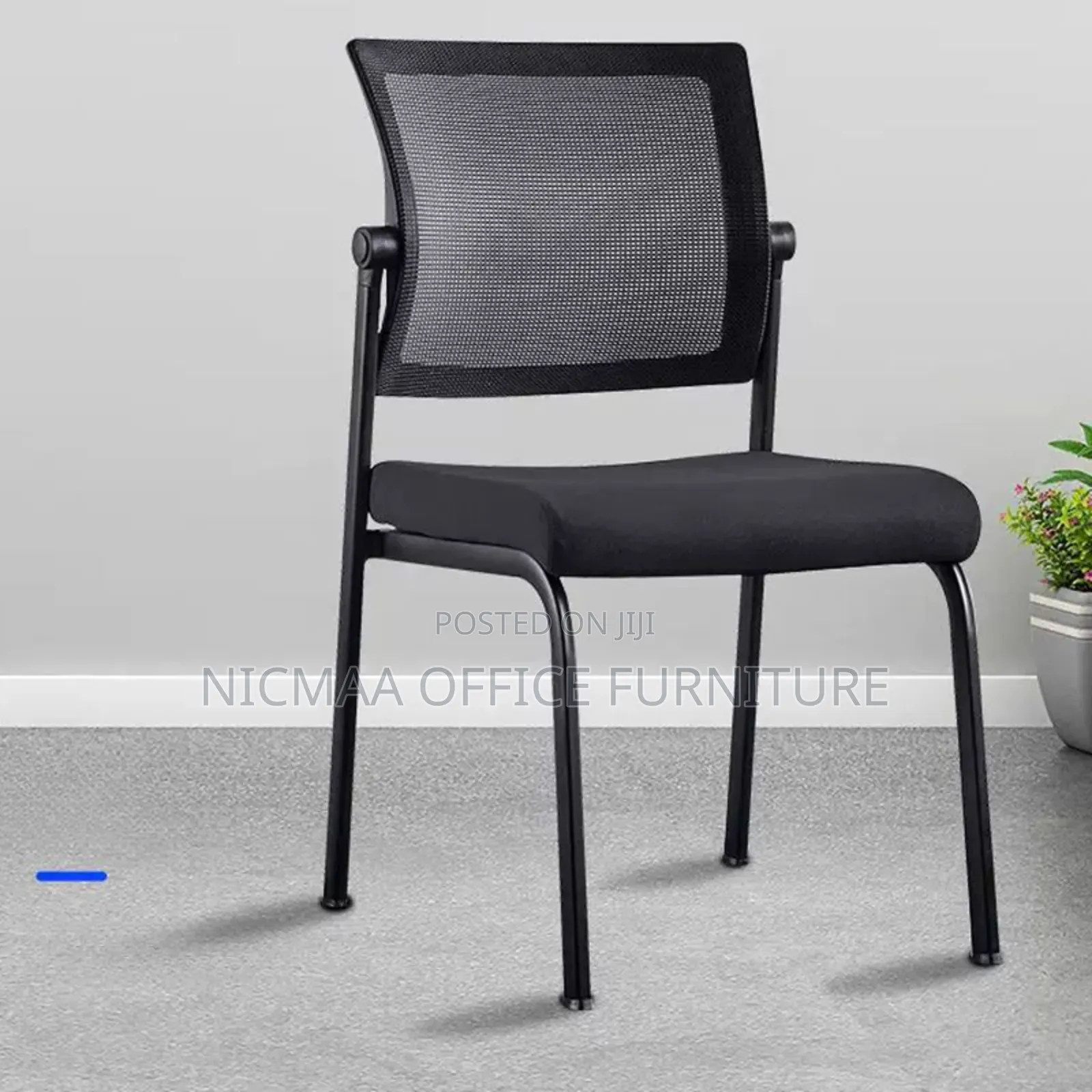 Back Mesh Armless Stackable Visitors Chair