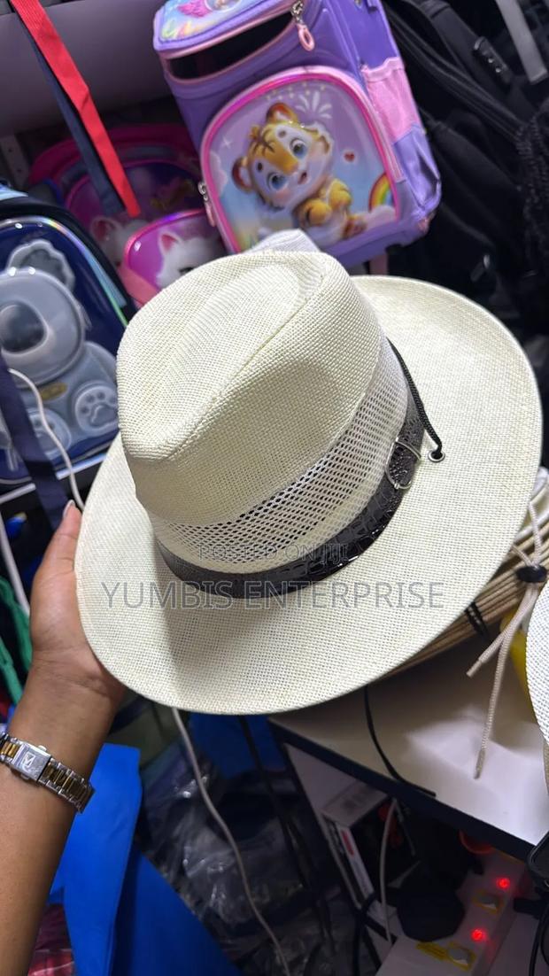 Cream Panama Men's Hats - thumbnail 2