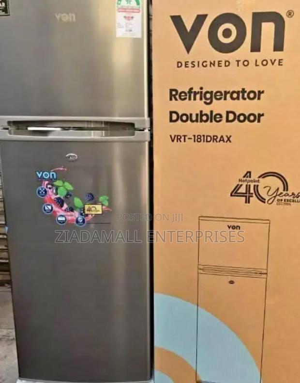 Von Double Door Non Frost Refrigerator 181 Litres