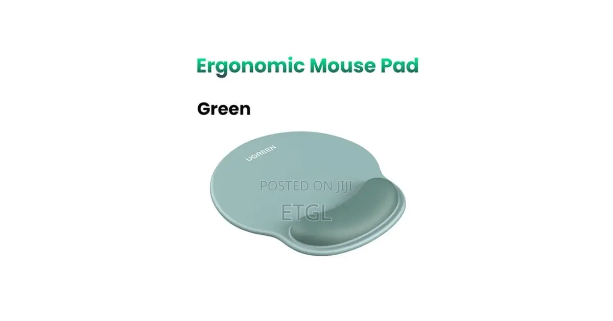 Green Ergonomic Mouse Pad With Wrist Rest Green