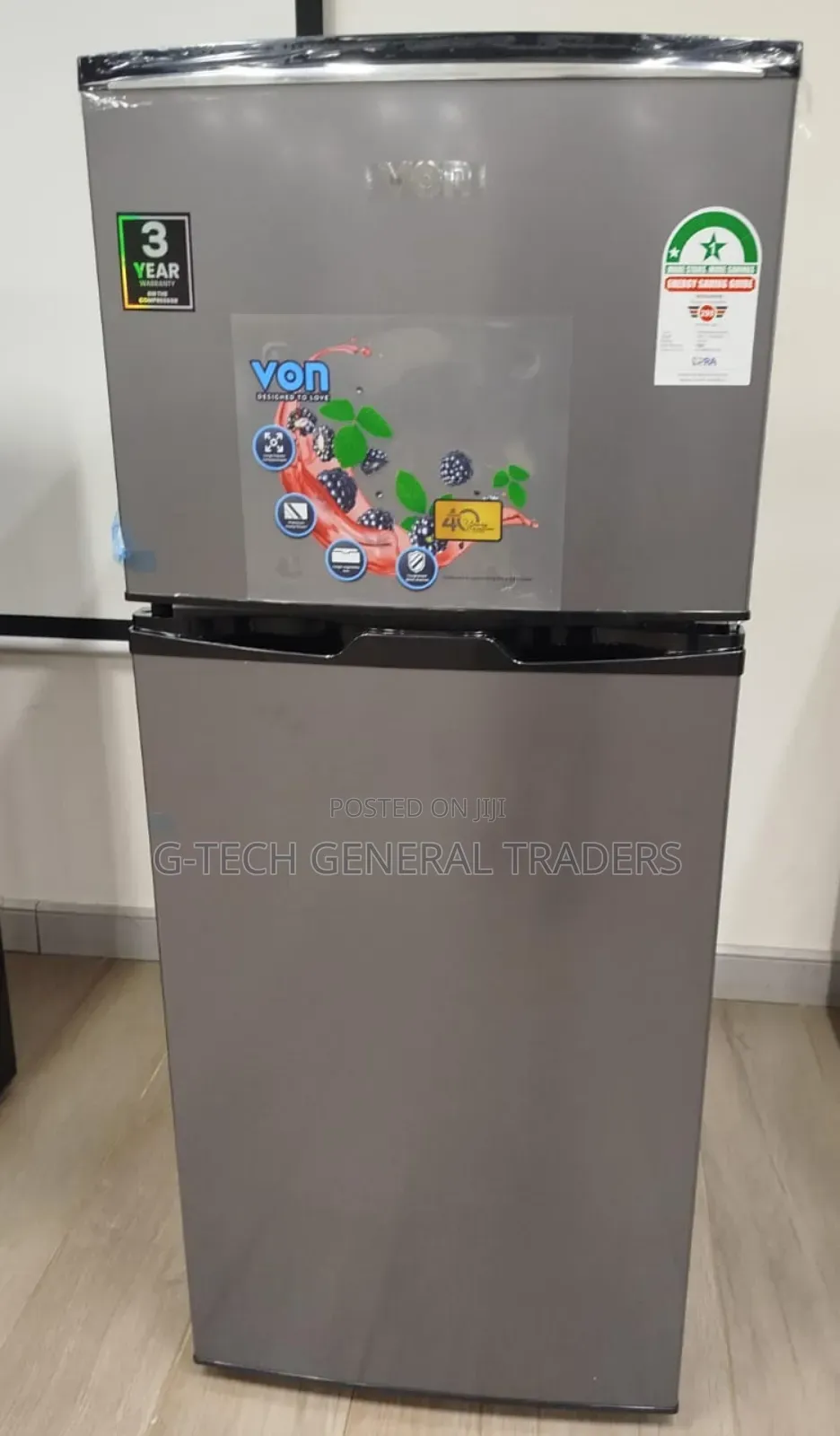 Von 175l Double Door Direct Cool Refrigerator