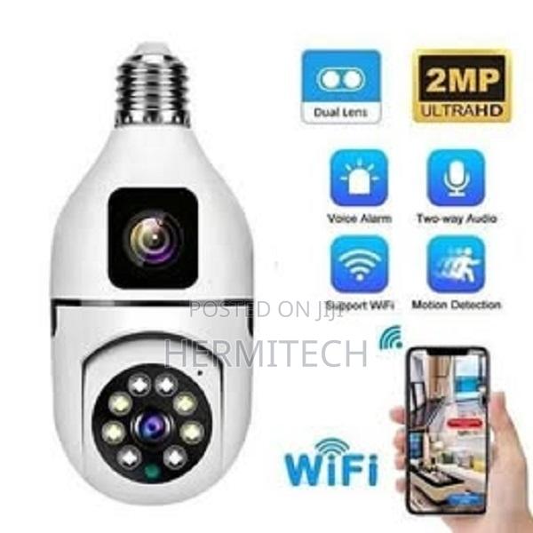  E27 360 Bulb Wifi Dual Lens Camera Bulb Color - thumbnail 2