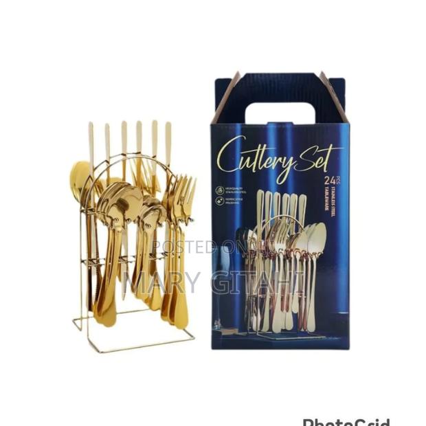 24pc Gold Spoon Set Available - main view