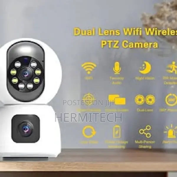 Dual Lens 2*2mp Home Ip Camera 2.4ghz Wifi Camera