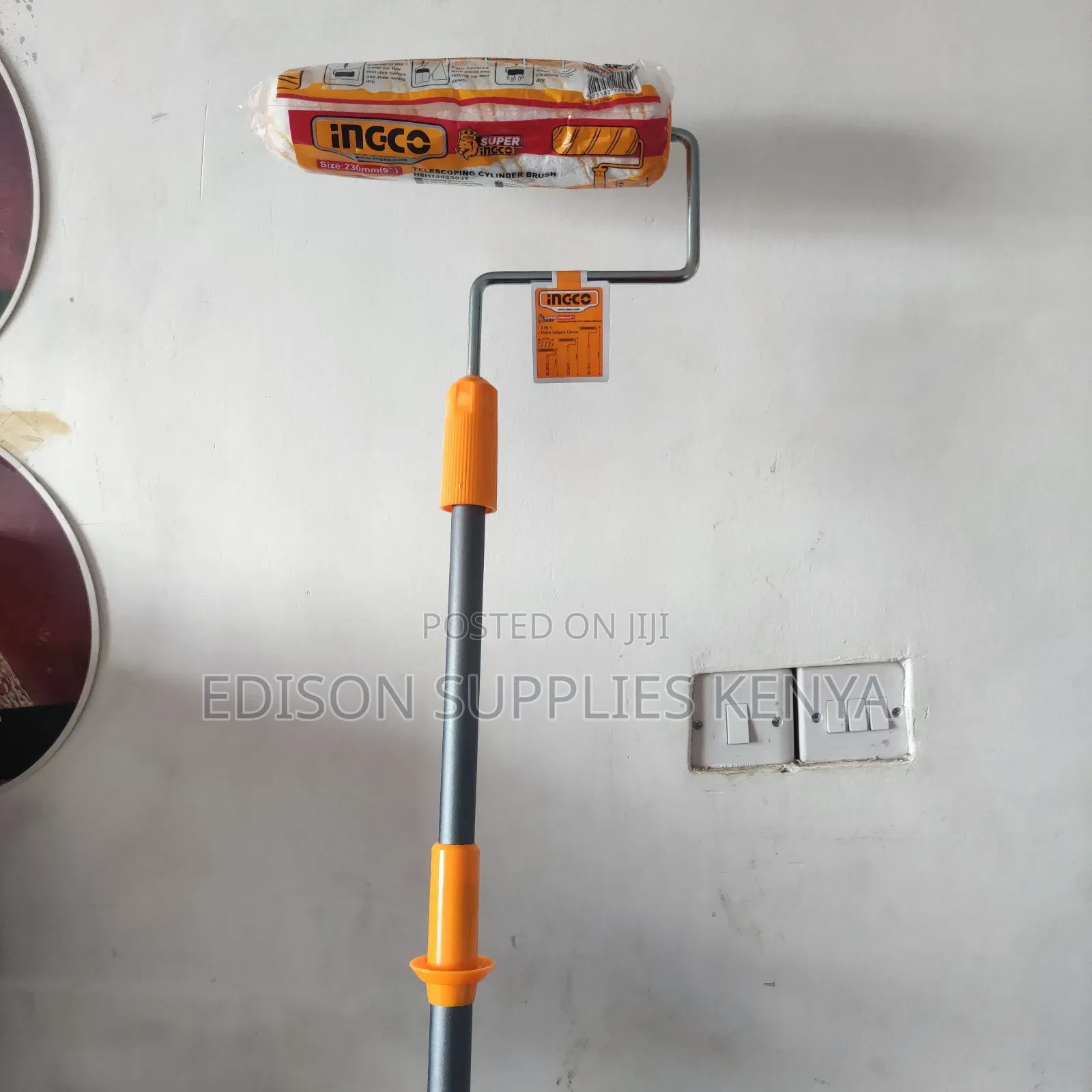 Cylinder Brush Telescopic Ingco Paint Roller Brush 9" Inch