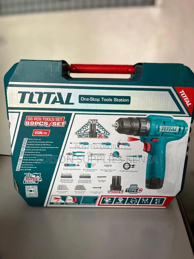 Total Cordless Drill Tool Set Total 89pcs Tools Set - thumbnail 2