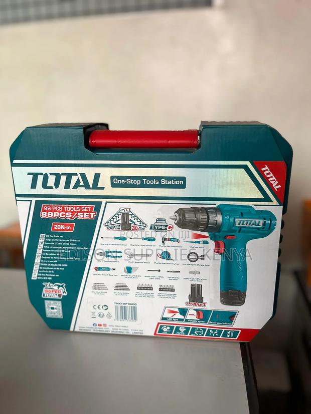 Total Cordless Drill Tool Set Total 89pcs Tools Set - thumbnail 3