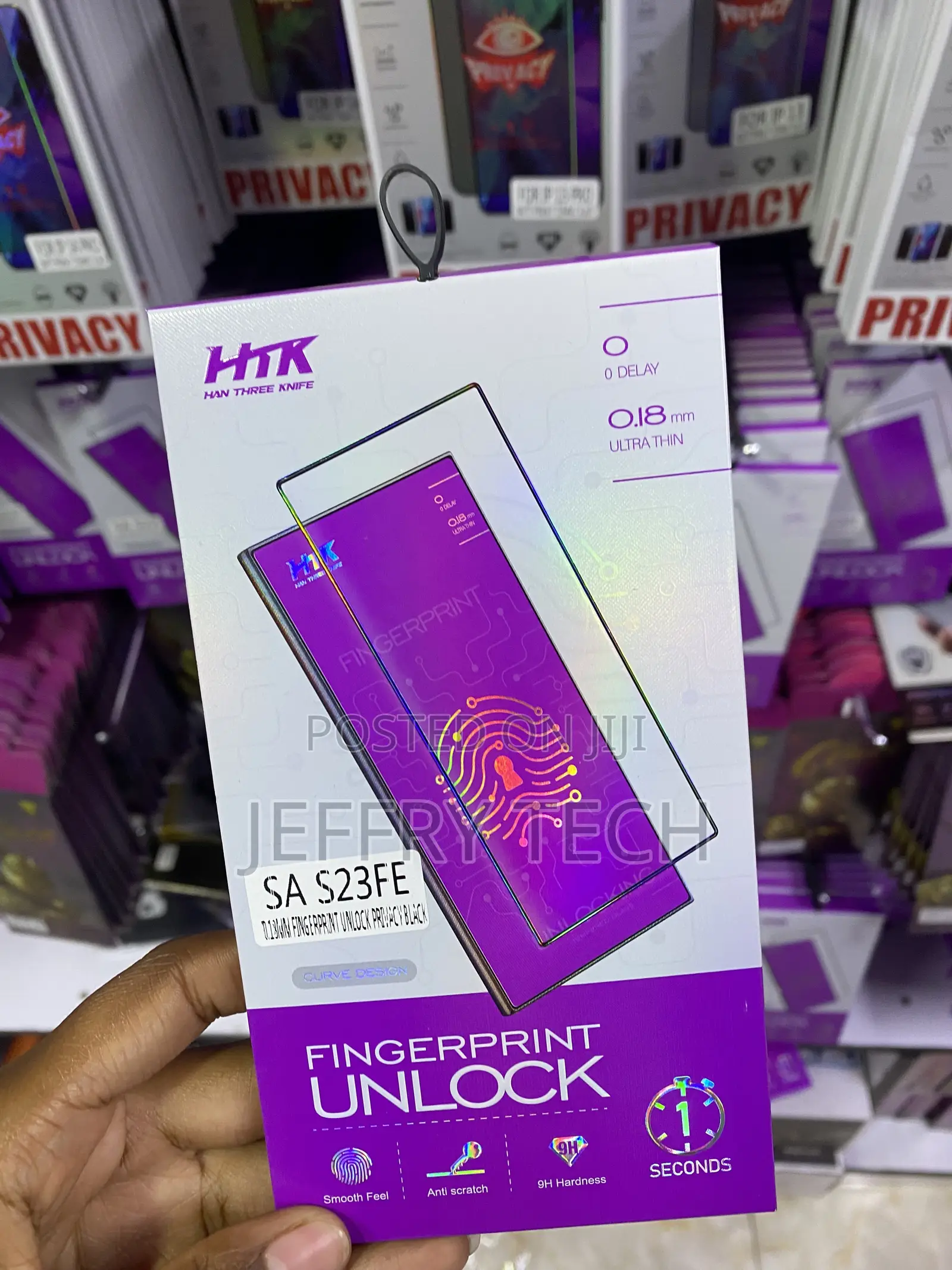 Jeffmusk Tempered Glass Screen Protector for Samsung S23 Fe