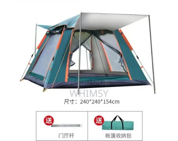 6-8 People Camping Tent (Green / Blue ) - main view
