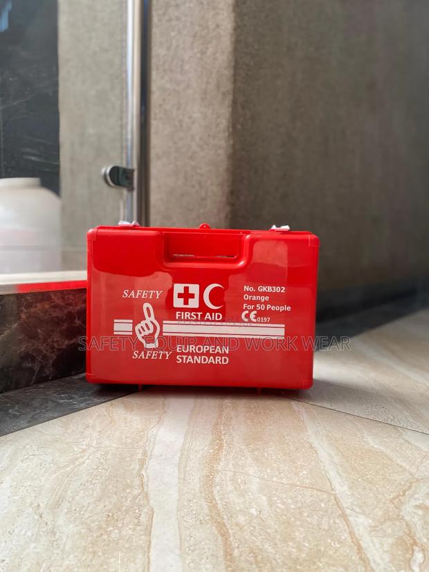 First Aid Box High Visibility Orange Safety Kit.