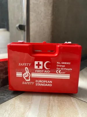 Orange First Aid Box Eu Certified for Safety.