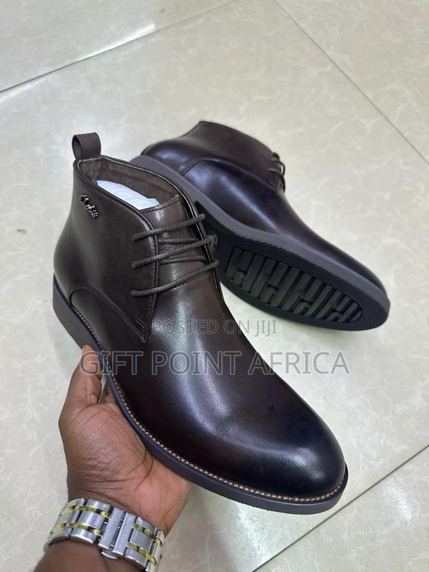 Clarks Leather Coffee Brown Boots - thumbnail 3