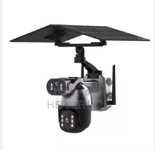 Ubox Solar 4g Lte CCTV Camera 6mp Dual Lens Pir Alarm