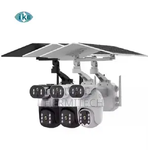 Ubox Solar 4g Lte CCTV Camera 6mp Dual Lens Pir Alarm