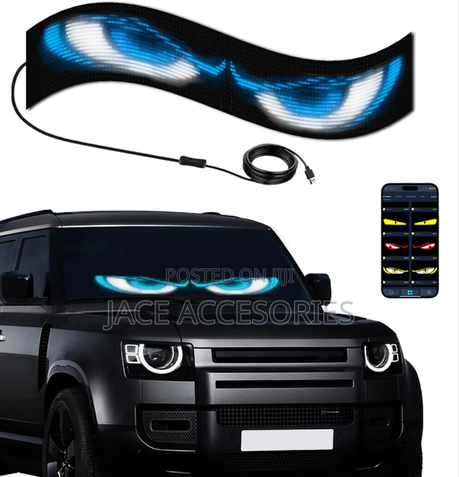 Led Matrix Panel Blinking Demon Eye