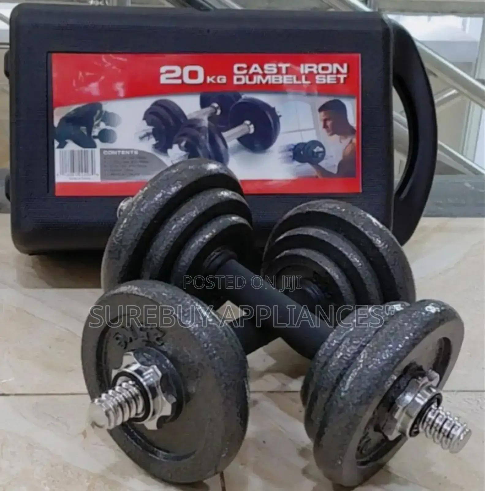 20kgs Chrome Dumbbell Set With Case