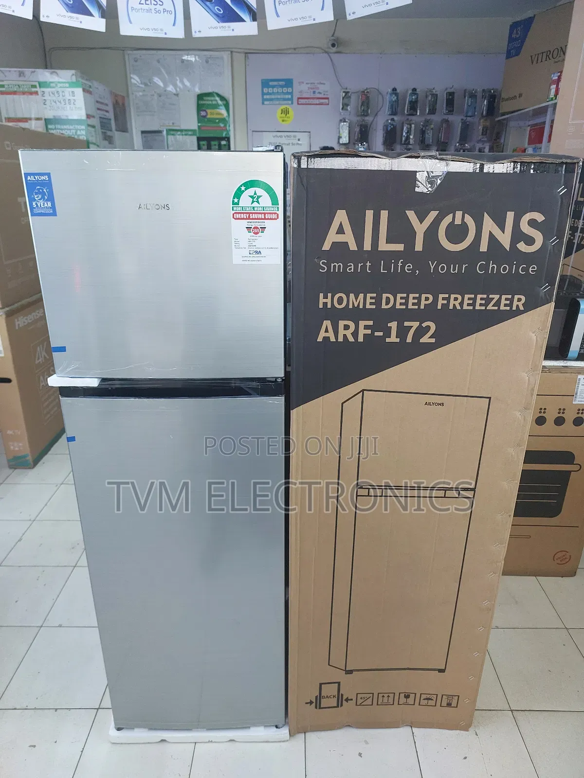 Ailyons 168l Double Door Refrigerator